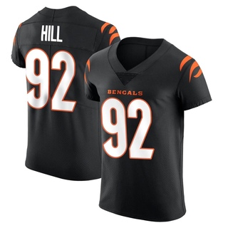 Elite B.J. Hill Men's Cincinnati Bengals Team Color Vapor Untouchable Jersey - Black