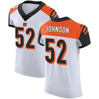Elite Cedric Johnson Men's Cincinnati Bengals Vapor Untouchable Jersey - White