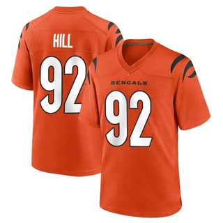 Game B.J. Hill Men's Cincinnati Bengals Jersey - Orange