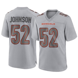 Game Cedric Johnson Men's Cincinnati Bengals Atmosphere Fashion Jersey - Gray