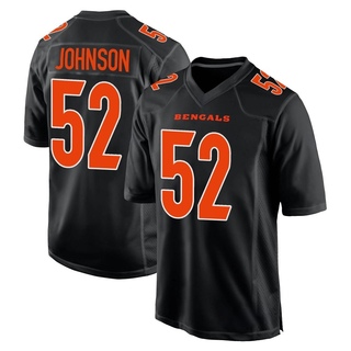 Game Cedric Johnson Men's Cincinnati Bengals Fashion Jersey - Black