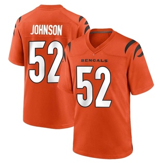 Game Cedric Johnson Men's Cincinnati Bengals Jersey - Orange