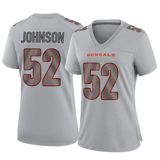 Game Cedric Johnson Women's Cincinnati Bengals Atmosphere Fashion Jersey - Gray