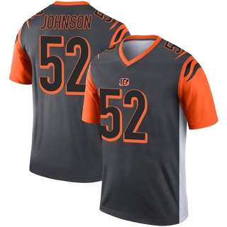 Legend Cedric Johnson Men's Cincinnati Bengals Silver Jersey