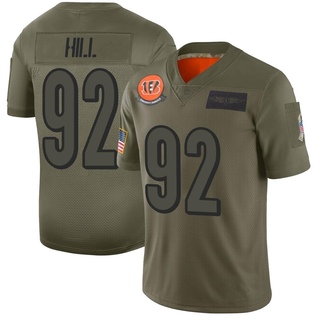 Limited B.J. Hill Men's Cincinnati Bengals 2019 Salute to Service Jersey - Camo