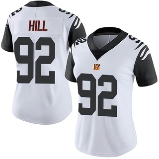 Limited B.J. Hill Women's Cincinnati Bengals Color Rush Vapor Untouchable Jersey - White