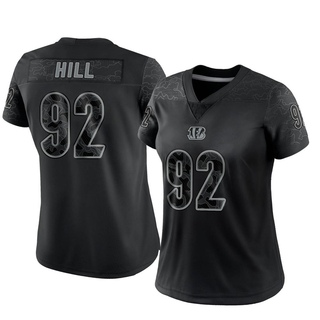 Limited B.J. Hill Women's Cincinnati Bengals Reflective Jersey - Black