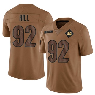 Limited B.J. Hill Youth Cincinnati Bengals 2023 Salute To Service Jersey - Brown