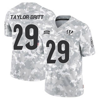 Limited Cam Taylor-Britt Men's Cincinnati Bengals 2024 Salute to Service Jersey - Arctic Camo