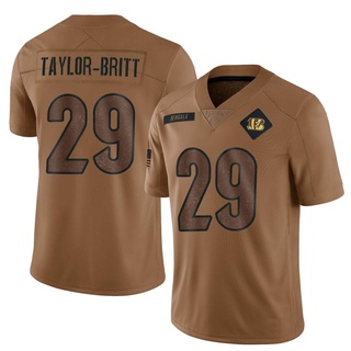 Limited Cam Taylor-Britt Youth Cincinnati Bengals 2023 Salute To Service Jersey - Brown