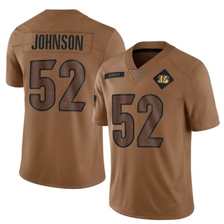 Limited Cedric Johnson Men's Cincinnati Bengals 2023 Salute To Service Jersey - Brown
