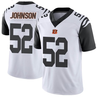 Limited Cedric Johnson Men's Cincinnati Bengals Color Rush Vapor Untouchable Jersey - White