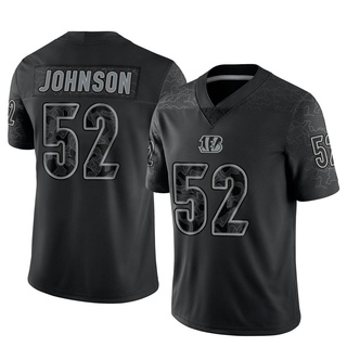 Limited Cedric Johnson Men's Cincinnati Bengals Reflective Jersey - Black