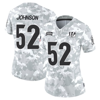 Limited Cedric Johnson Women's Cincinnati Bengals 2024 Salute to Service Jersey - Arctic Camo