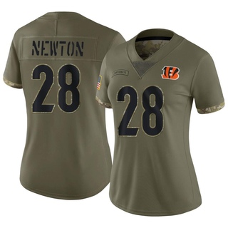 Limited Josh Newton Women's Cincinnati Bengals 2022 Salute To Service Jersey - Olive