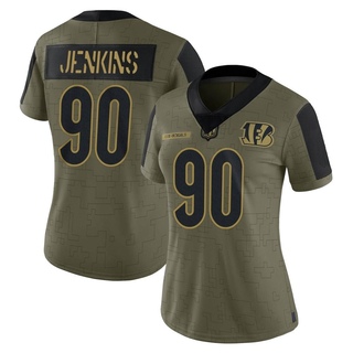 Limited Kris Jenkins Jr. Women's Cincinnati Bengals 2021 Salute To Service Jersey - Olive